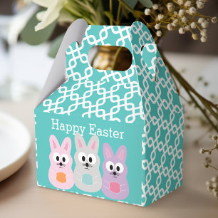 Niedlicher Cartoon Osterhase mit Individuelle Name Geschenkschachtel