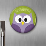 Niedlicher Cartoon Owl Lila und Pistachio Individu Magnet<br><div class="desc">Eine moderne und einfache Eule mit trendigen Farben. Sie können einen Namen,  ein Monogramm oder einen anderen benutzerdefinierten Text hinzufügen. Wenn Sie die Kunst verschieben möchten,  klicken Sie auf die Schaltfläche Anpassen,  um Änderungen vorzunehmen.</div>