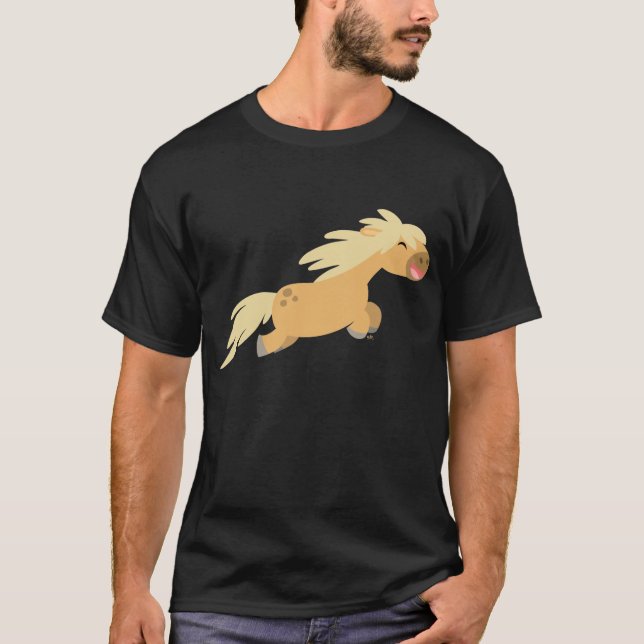 Niedlicher Cartoon Palomino Pony T - Shirt (Vorderseite)