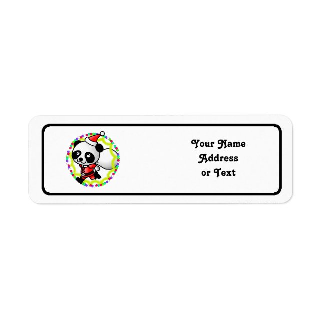 Niedlicher Cartoon Panda Bear Santa (Vorne)