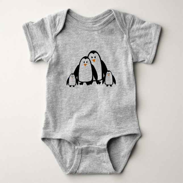 Niedlicher Cartoon Penguin Baby Strampler (Vorderseite)
