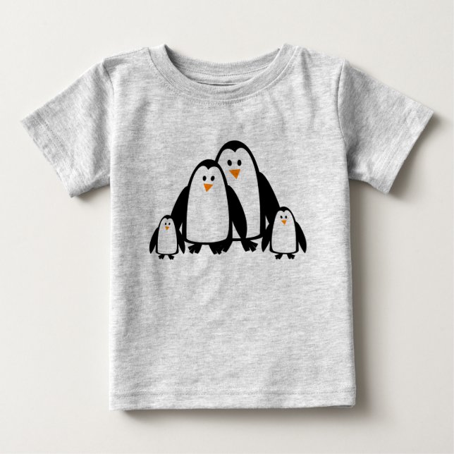 Niedlicher Cartoon Penguin Baby T-shirt (Vorderseite)