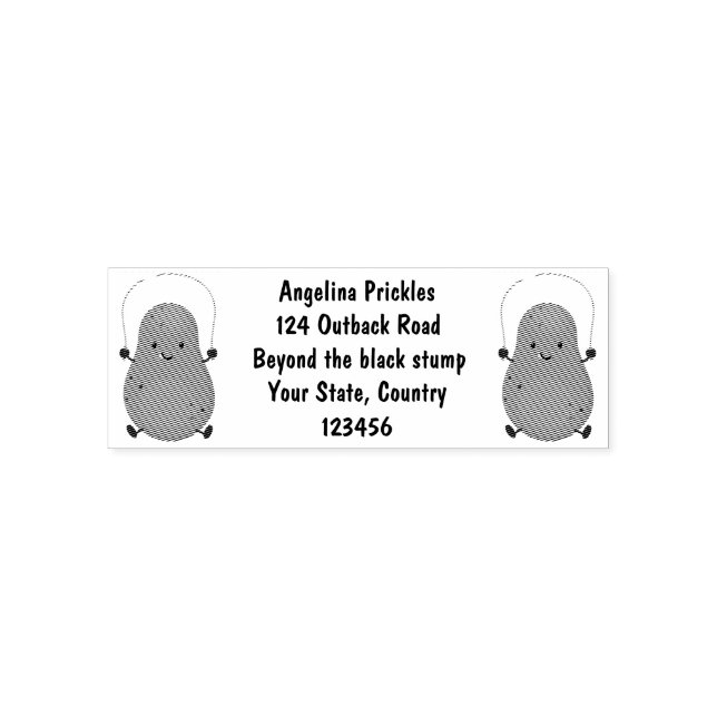 Niedlicher Cartoon Permastempel (Design)