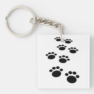Niedlicher Cartoon Pet Paw Trail Schlüsselanhänger