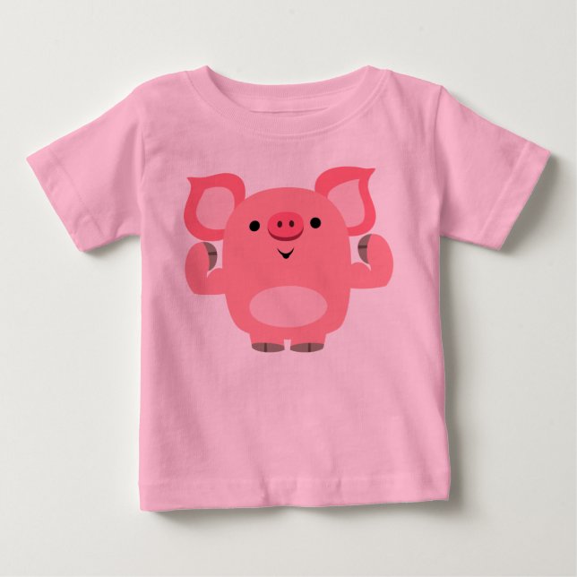 Niedlicher Cartoon Pig Baby T - Shirt (Vorderseite)