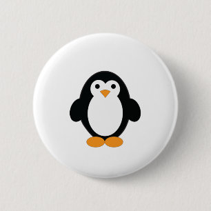 Niedlicher Cartoon Pinguin Button