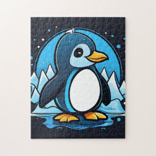 Niedlicher Cartoon Pinguin Cold