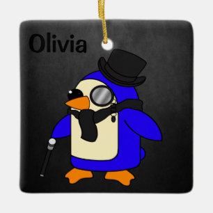 Niedlicher Cartoon Pinguin Keramikornament