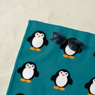 Niedlicher Cartoon Pinguin Strandtuch