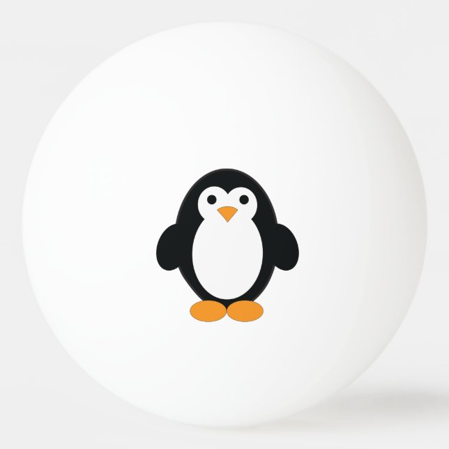 Niedlicher Cartoon Pinguin Tischtennisball (Vorderseite)