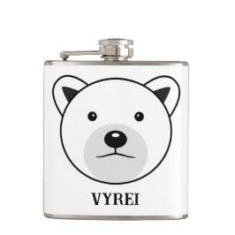 Niedlicher Cartoon Polar Bear Flachmann