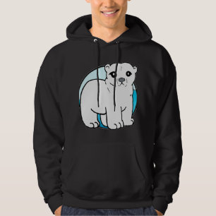 Niedlicher Cartoon Polar Bear für Tierfreunde und Hoodie