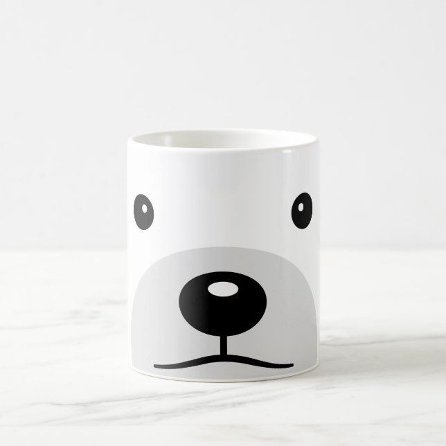 Niedlicher Cartoon Polar Bear Kaffeetasse (Mittel)