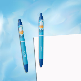 Niedlicher Cartoon Polar Bear Kid Blue Pen Kugelschreiber