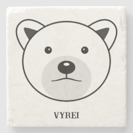 Niedlicher Cartoon Polar Bear Steinuntersetzer