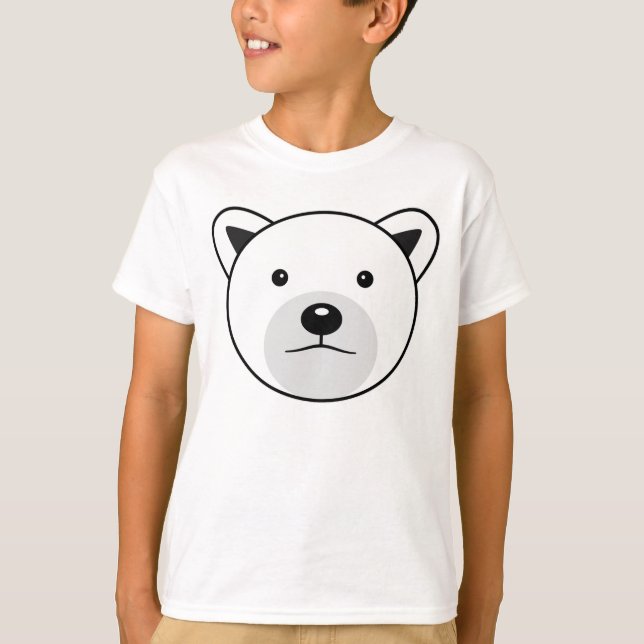 Niedlicher Cartoon Polar Bear T-Shirt (Vorderseite)