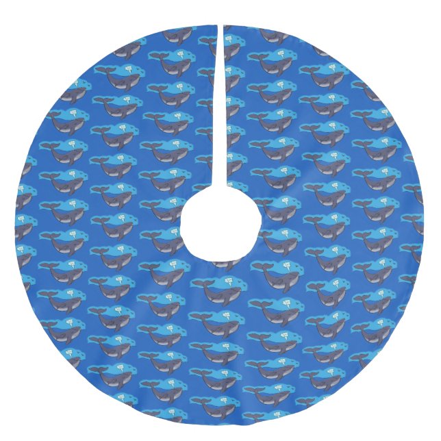 Niedlicher Cartoon Polyester Weihnachtsbaumdecke (Vorderseite)