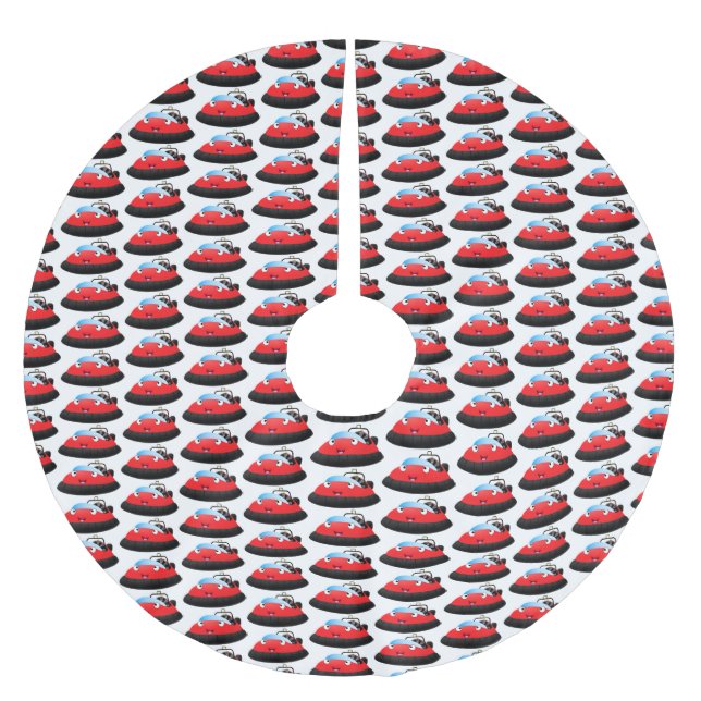 Niedlicher Cartoon Polyester Weihnachtsbaumdecke (Vorderseite)