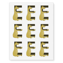 Niedlicher Cartoon Pony Monogram E