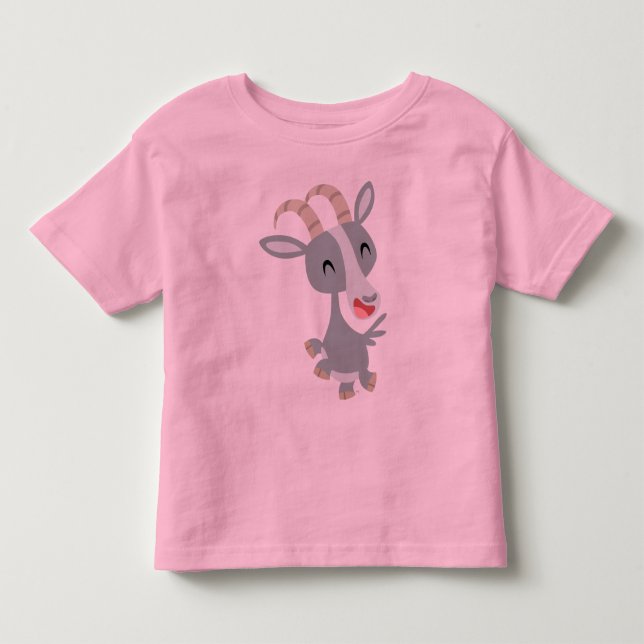 Niedlicher Cartoon Prancing Goat Children T - Shir Kleinkind T-shirt (Vorderseite)