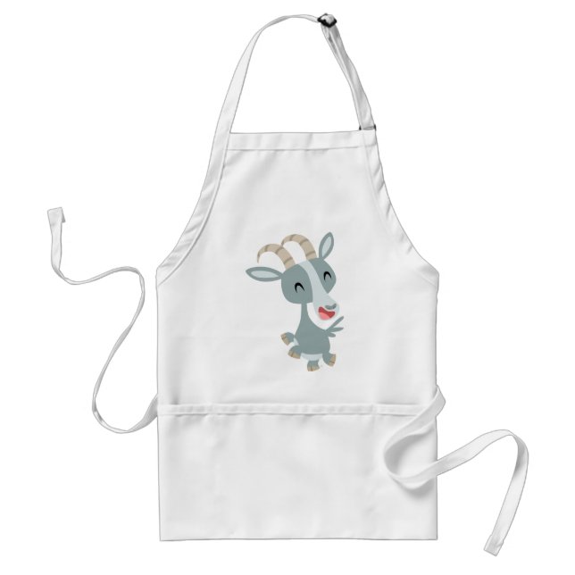 Niedlicher Cartoon Prancing Goat Cooking Schürze (Vorne)