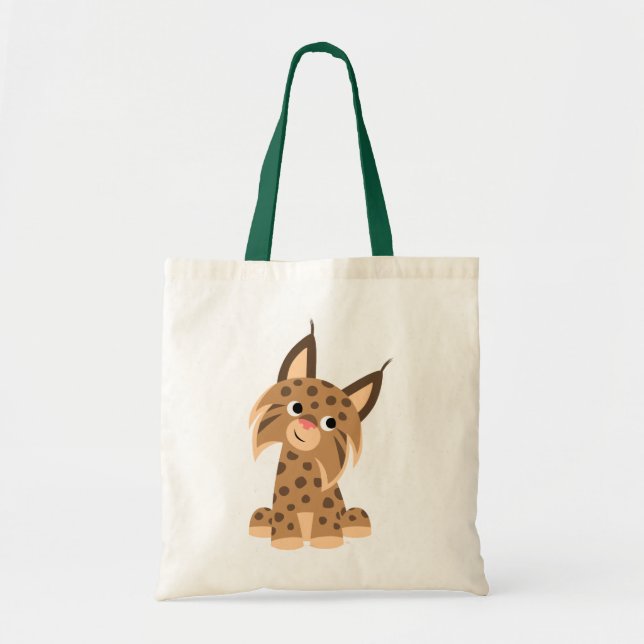 Niedlicher Cartoon Prankish Lynx Bag Tragetasche (Vorne)