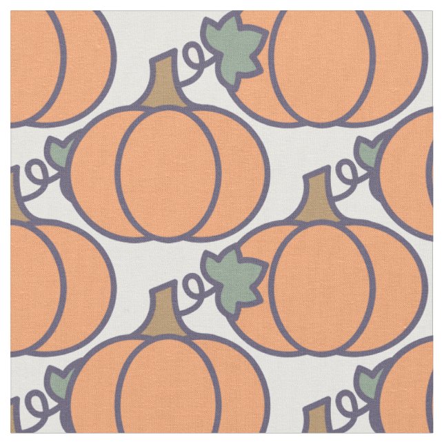 Niedlicher Cartoon Pumpkin Pattern Stoff (Nahaufnahme)