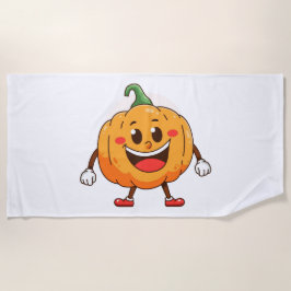 Niedlicher Cartoon Pumpkin Strandtuch
