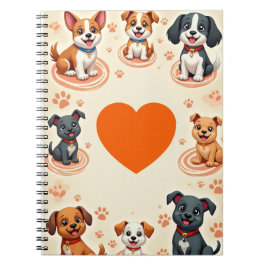 Niedlicher Cartoon Puppy-Notebook Liebliche Dogs-J Notizblock