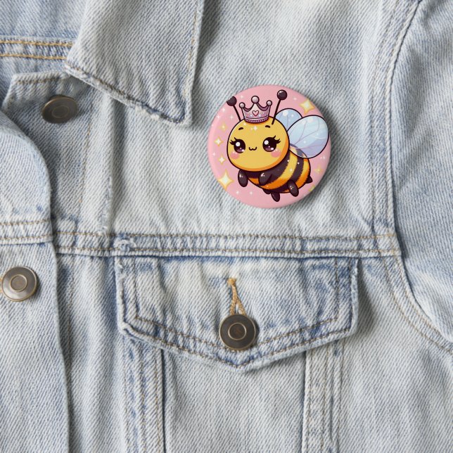 Niedlicher Cartoon Queen Bee Button (Beispiel)