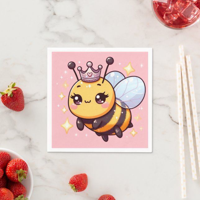 Niedlicher Cartoon Queen Bee Serviette (Beispiel)