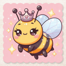 Niedlicher Cartoon Queen Bee Untersetzer