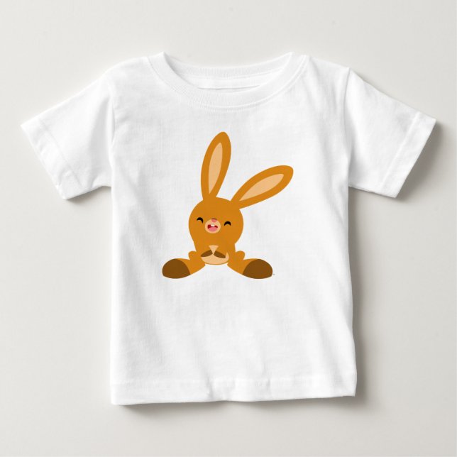 Niedlicher Cartoon Rabbit Baby T - Shirt (Vorderseite)