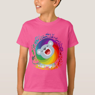 Niedlicher Cartoon Rainbow White Lion Children T - T-Shirt