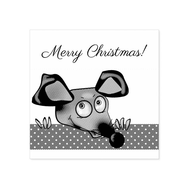 Niedlicher Cartoon Ratte Maus Neujahr 2020 Symbol Gummistempel (Prägung)