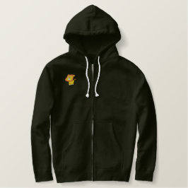Niedlicher Cartoon rechts Bestickter Hoodie