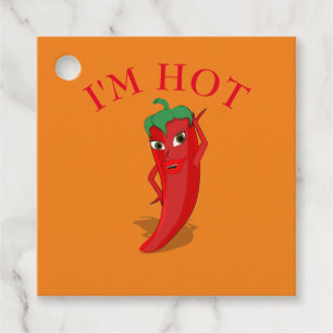Niedlicher Cartoon Red Hot Pepper Diva Geschenkanhänger