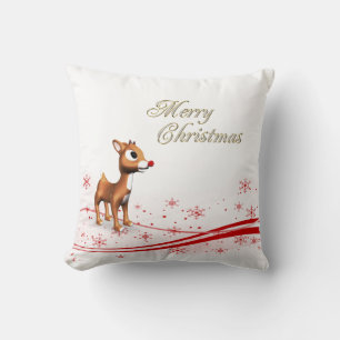 Niedlicher Cartoon Reindeer Weihnachten Kissen