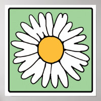Niedlicher Cartoon Retro Daisy Spring Garden Blume