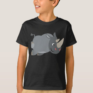 Niedlicher Cartoon Rhino Children T - Shirt
