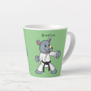 Niedlicher Cartoon Rhino kung fu Cartoon Milchtasse