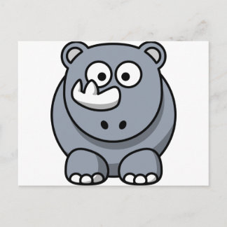 Niedlicher Cartoon Rhino Postkarte