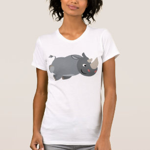 Niedlicher Cartoon Rhino T - Shirt