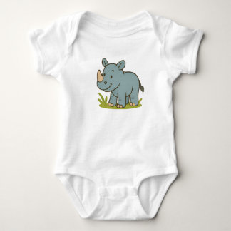 Niedlicher Cartoon Rhino T - Shirt für Kinder