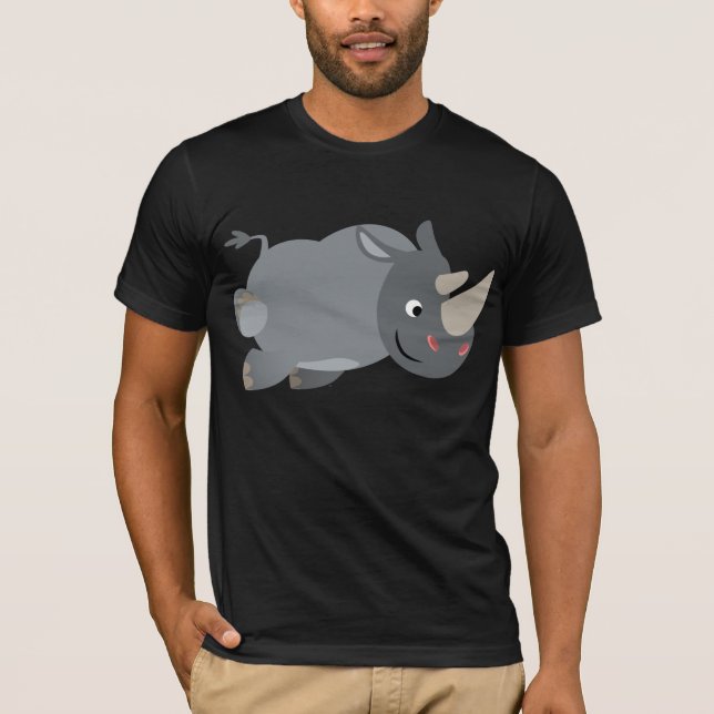 Niedlicher Cartoon Rhino-T - Shirt laden (Vorderseite)
