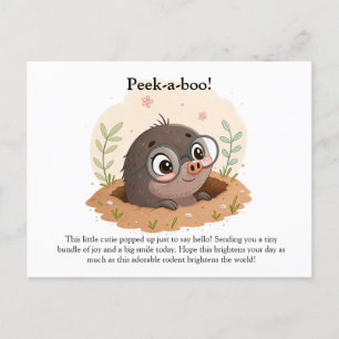 Niedlicher Cartoon Rodent Postkarte