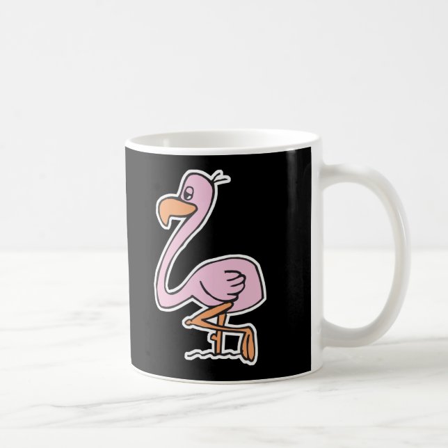 niedlicher Cartoon Rosa Flamingo Kaffeetasse (Rechts)