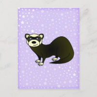 Niedlicher Cartoon Sable Ferret Lila Star