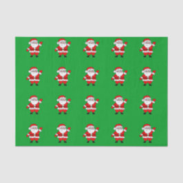 Niedlicher Cartoon Santa Red Green Weihnachten Seidenpapier