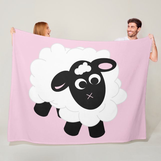 Niedlicher Cartoon Schafe Fleece Blanket (Beispiel)
